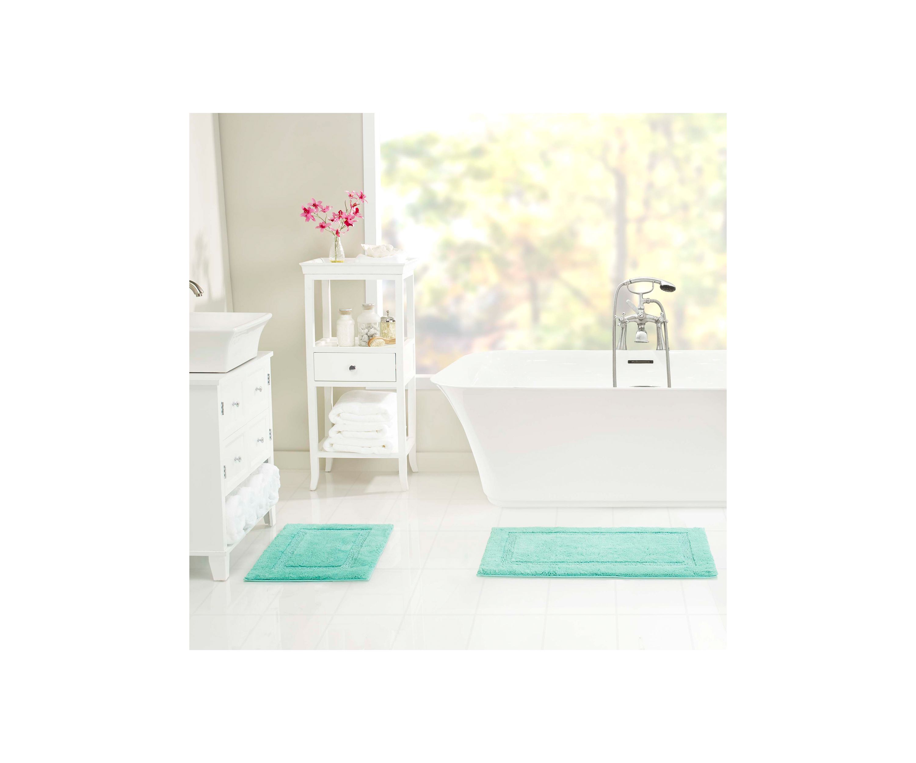 Peniston Solid 100% Cotton Tufted Bath Rug - Set of 2