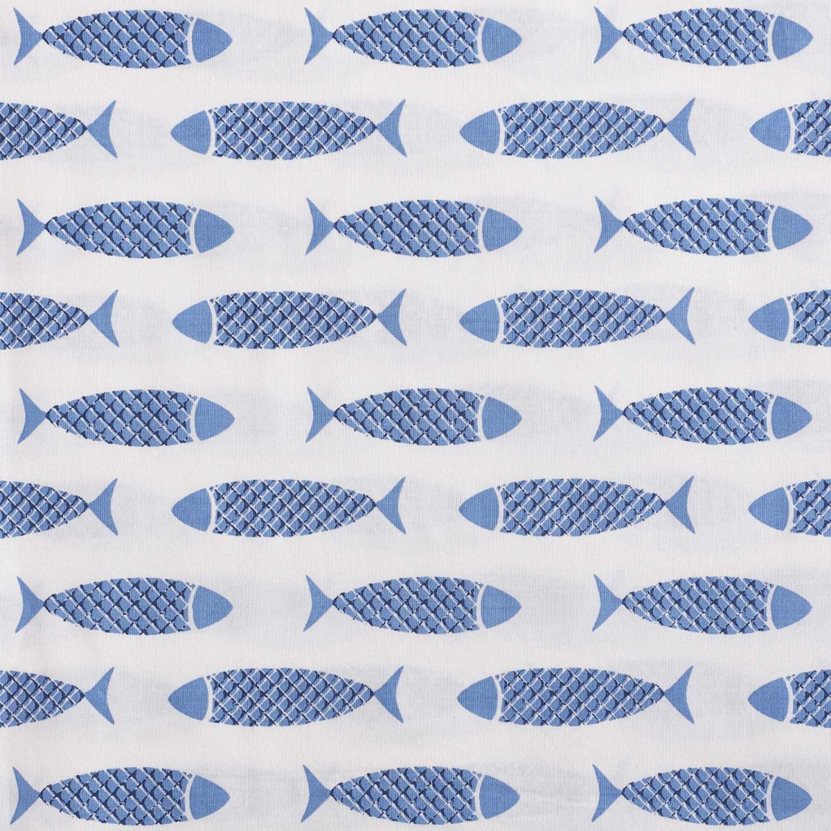 Woodblock Fish Cotton Duvet Cover Set