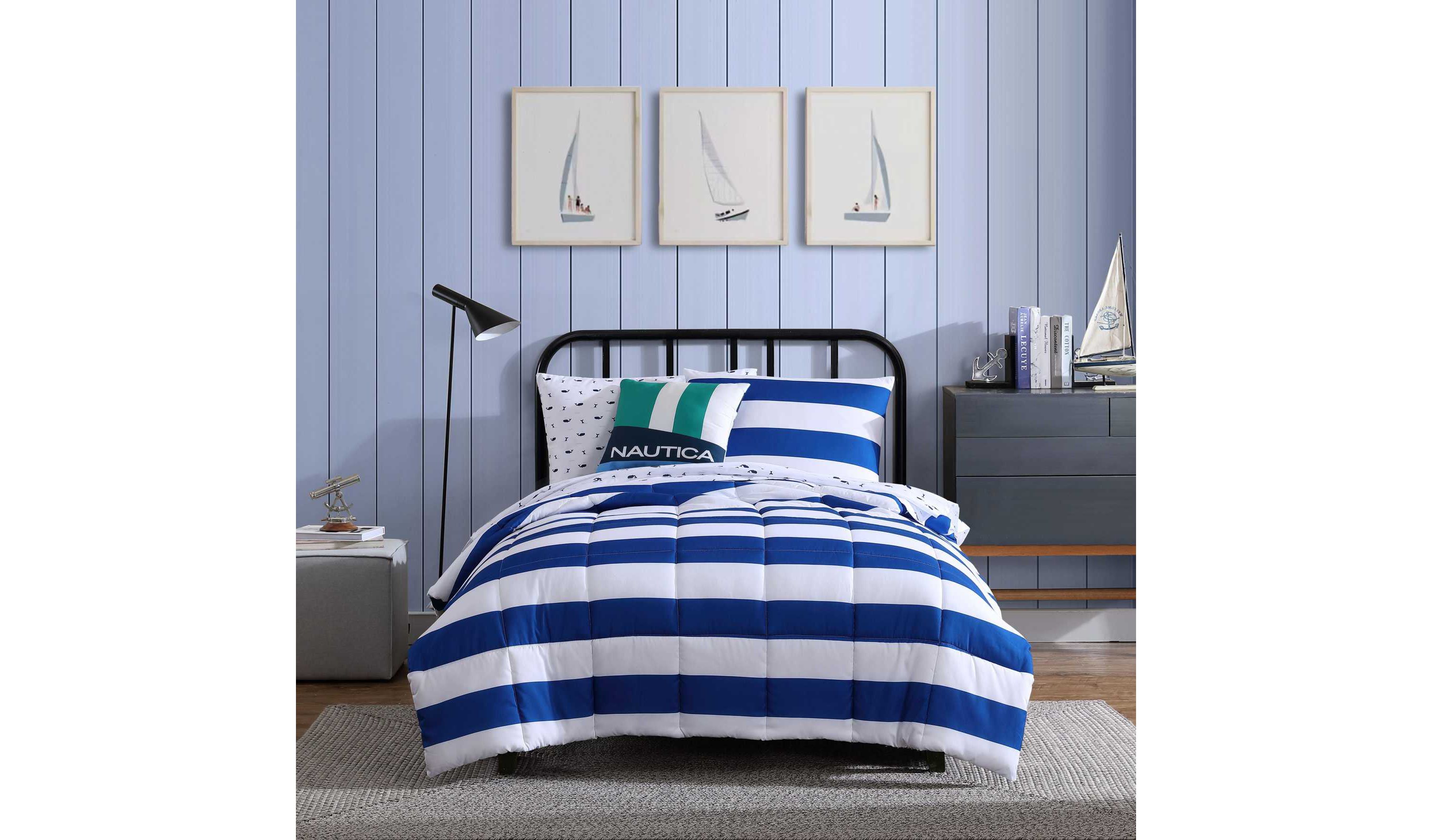 Huck Stripe Microfiber Comforter Bonus Set