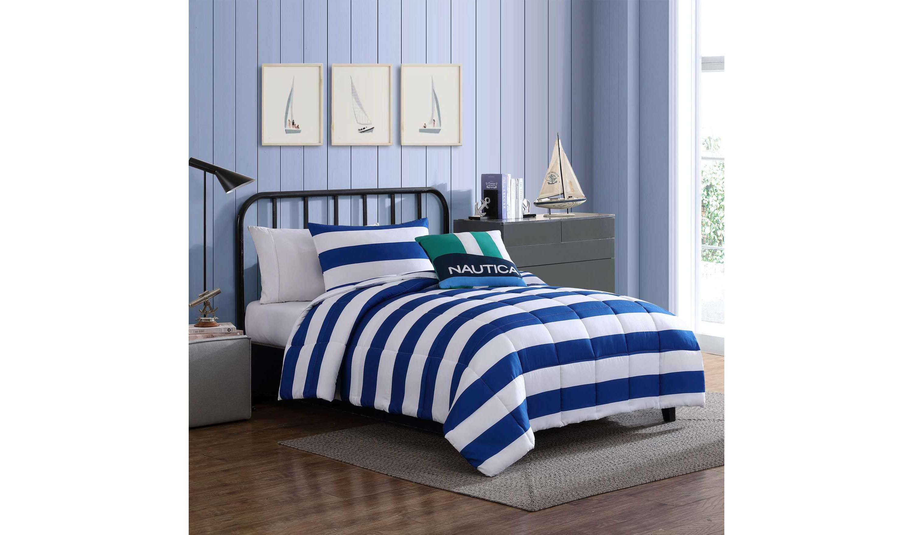 Huck Stripe Microfiber Comforter Bonus Set