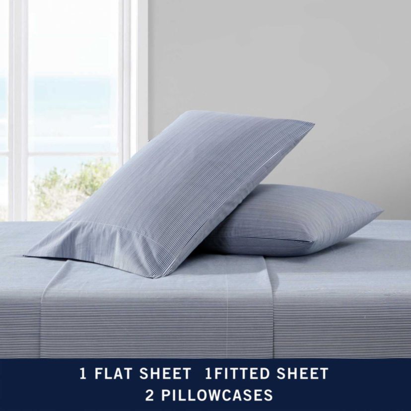 Penny Pinstripe Cotton Sheet Set