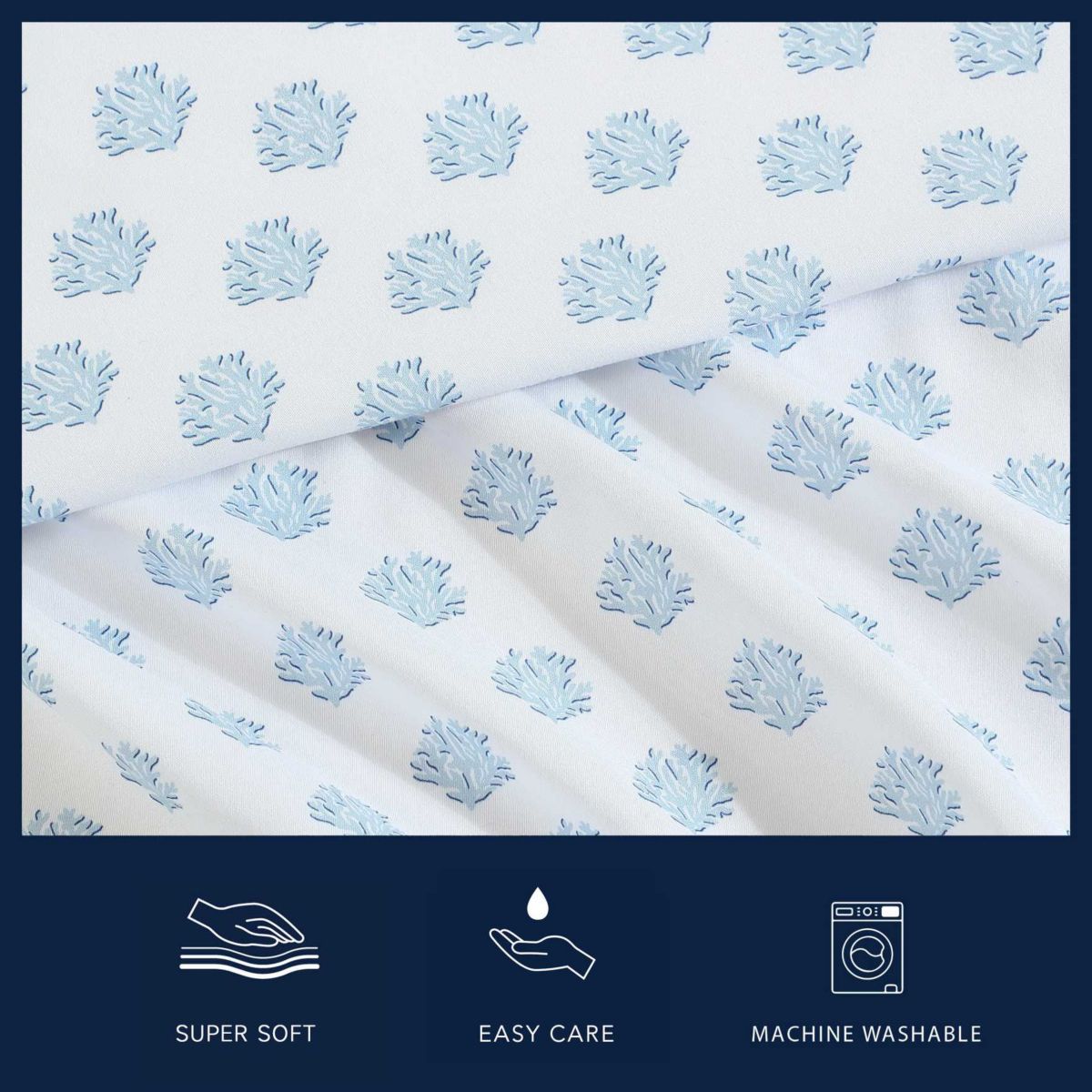 Coastal Coral Microfiber Sheet Set