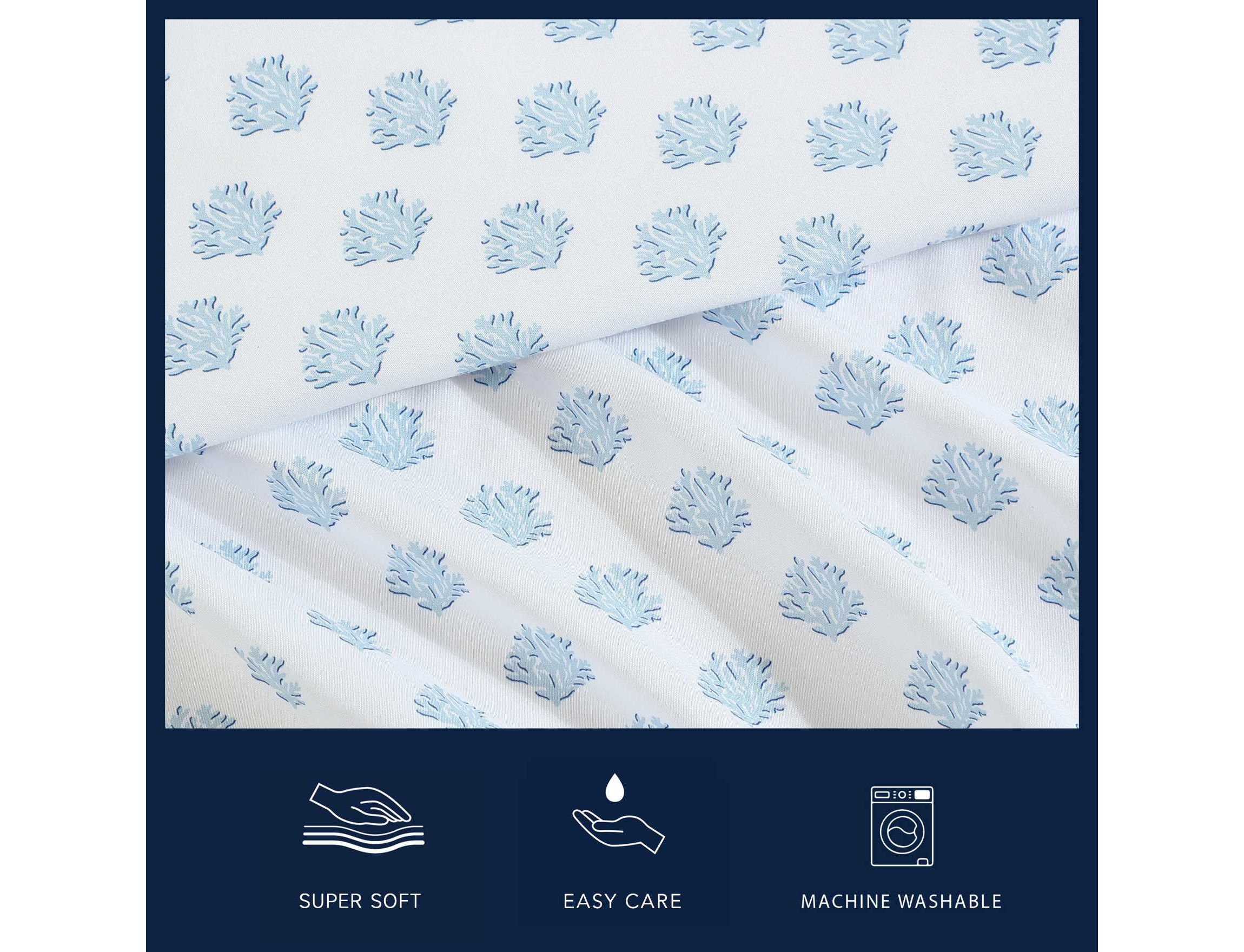 Coastal Coral Microfiber Sheet Set