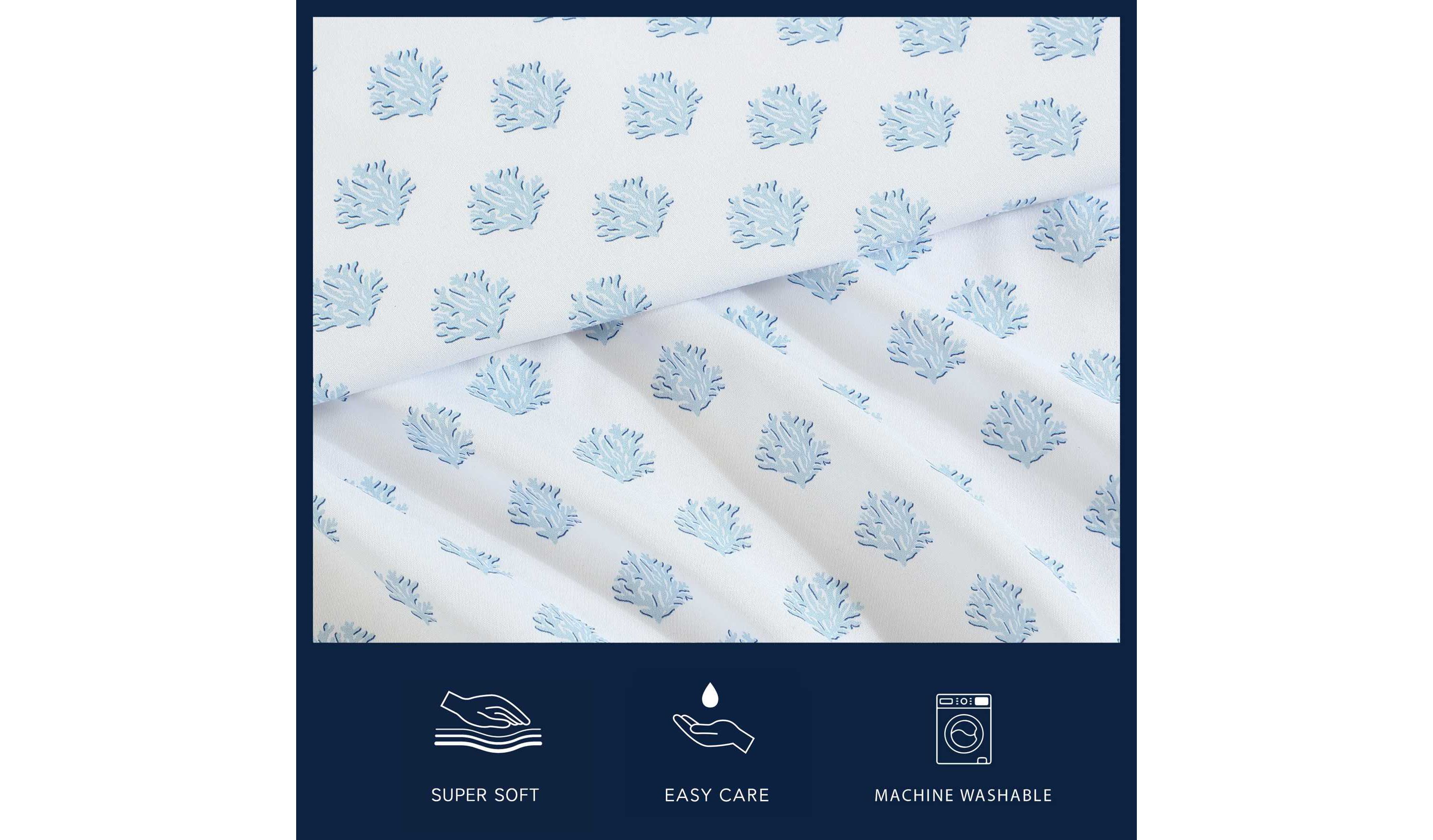 Coastal Coral Microfiber Sheet Set