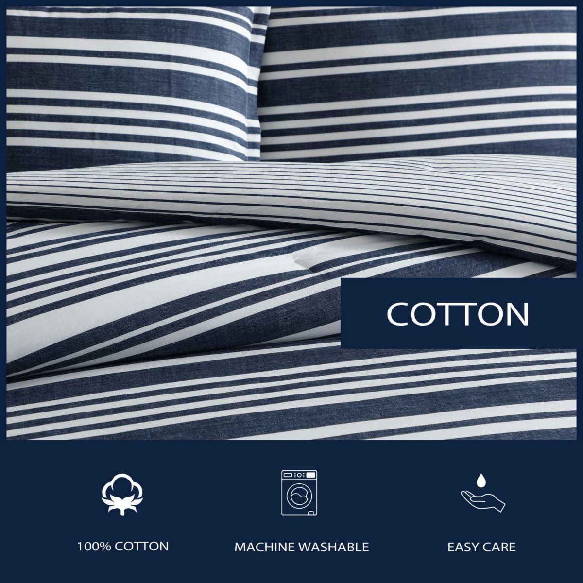 Coastline Stripe Cotton Comforter Set