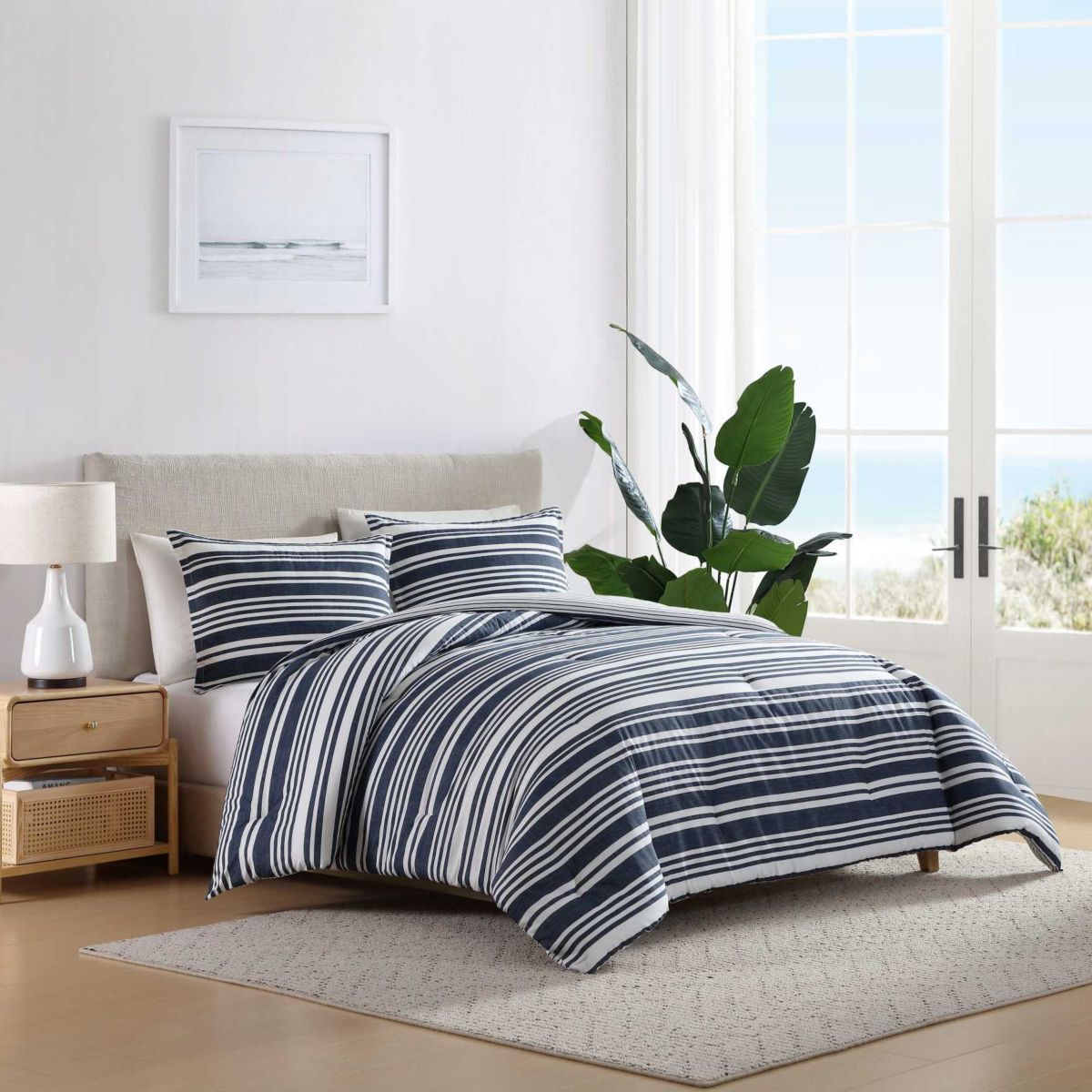 Coastline Stripe Cotton Comforter Set