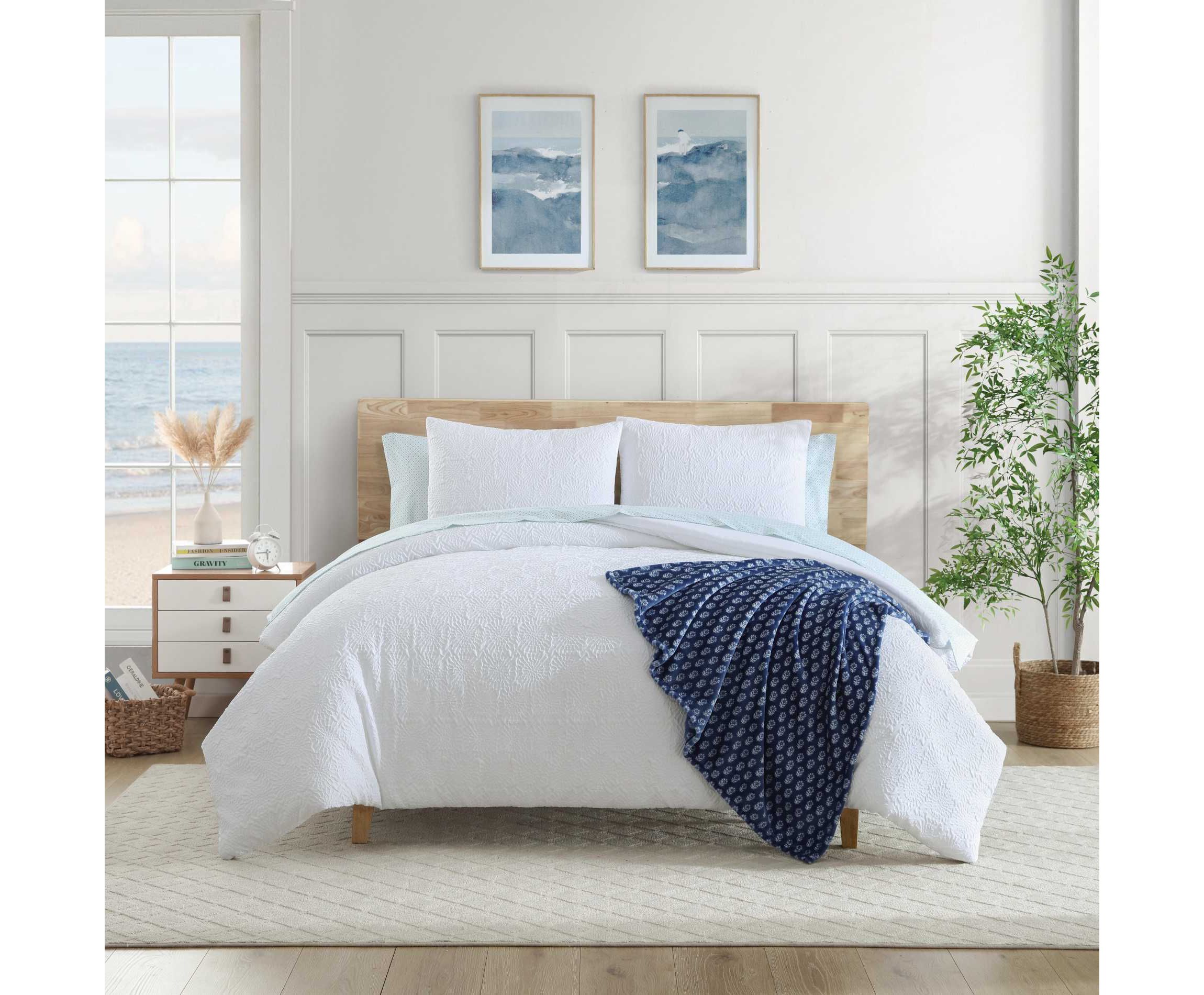 Embossed Sunflower Microfiber Comforter Set