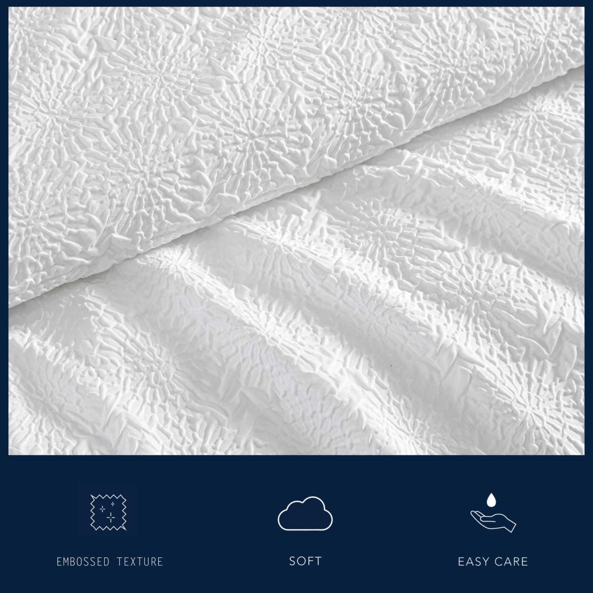 Embossed Sunflower Microfiber Comforter Set