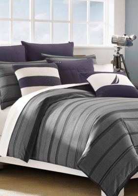 Nautica Sebec Gray Duvet Set Belk