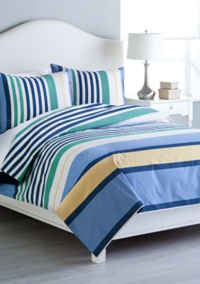 Nautica - Queen Comforter Set, Cotton Reversible Bedding with Matching  Shams, Stylish Home Decor (Longpoint Blue, Queen)