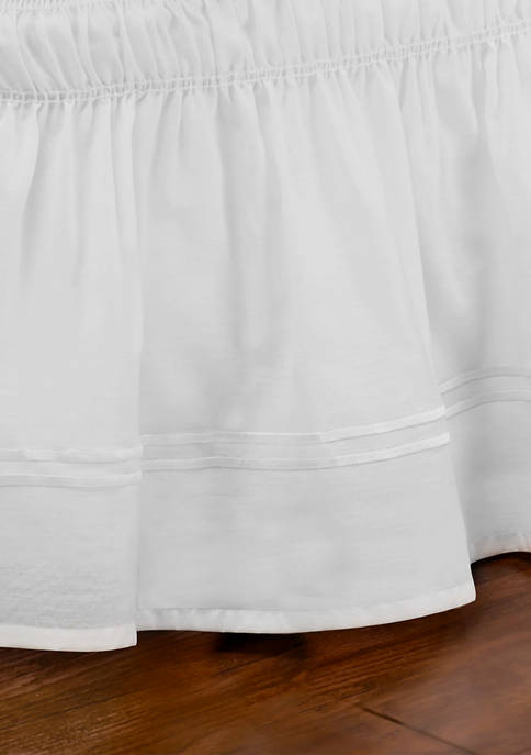 Adjustable Baratta Stitch Embroidered Bed Skirt