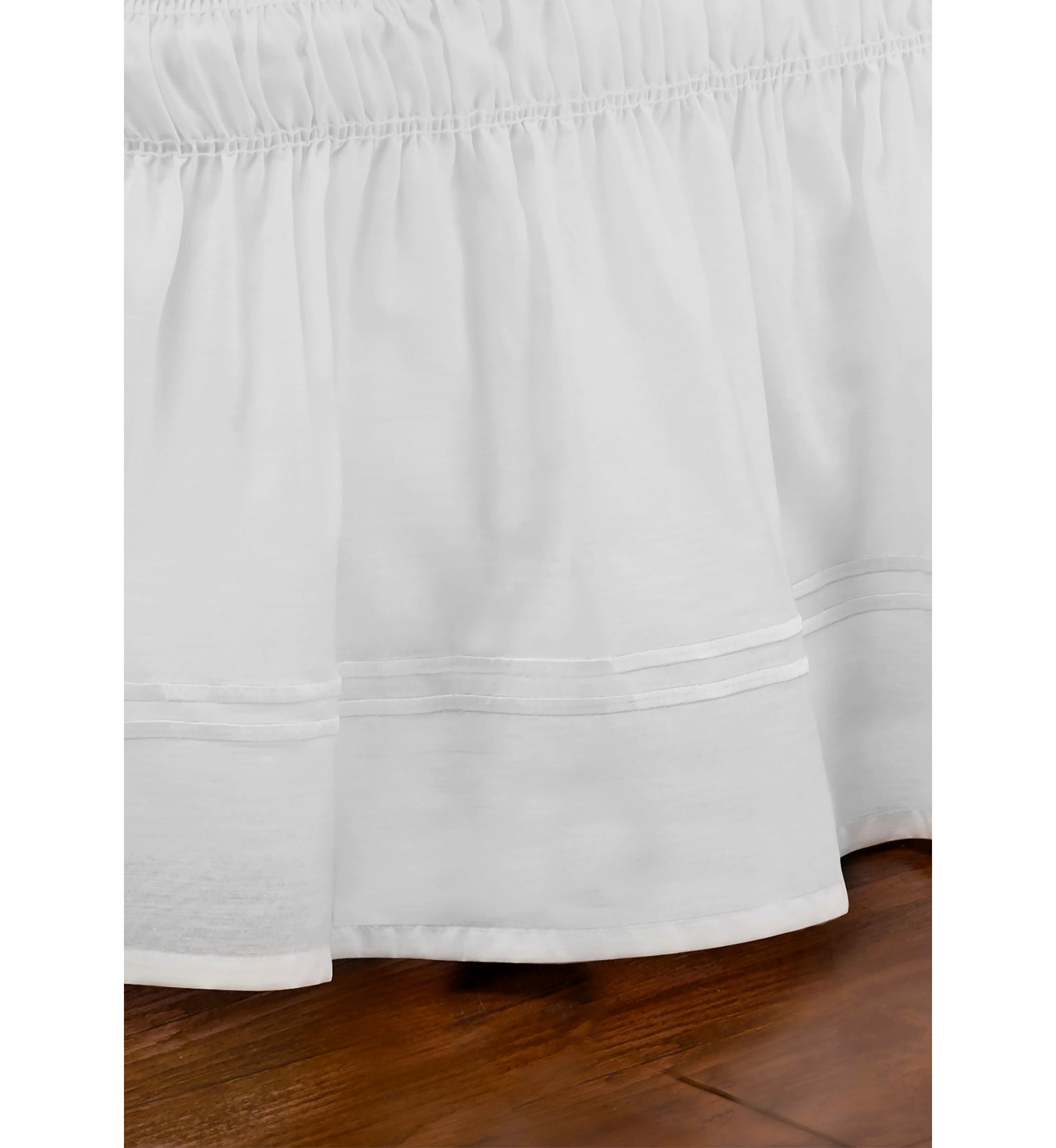 Adjustable Baratta Stitch Embroidered Bed Skirt