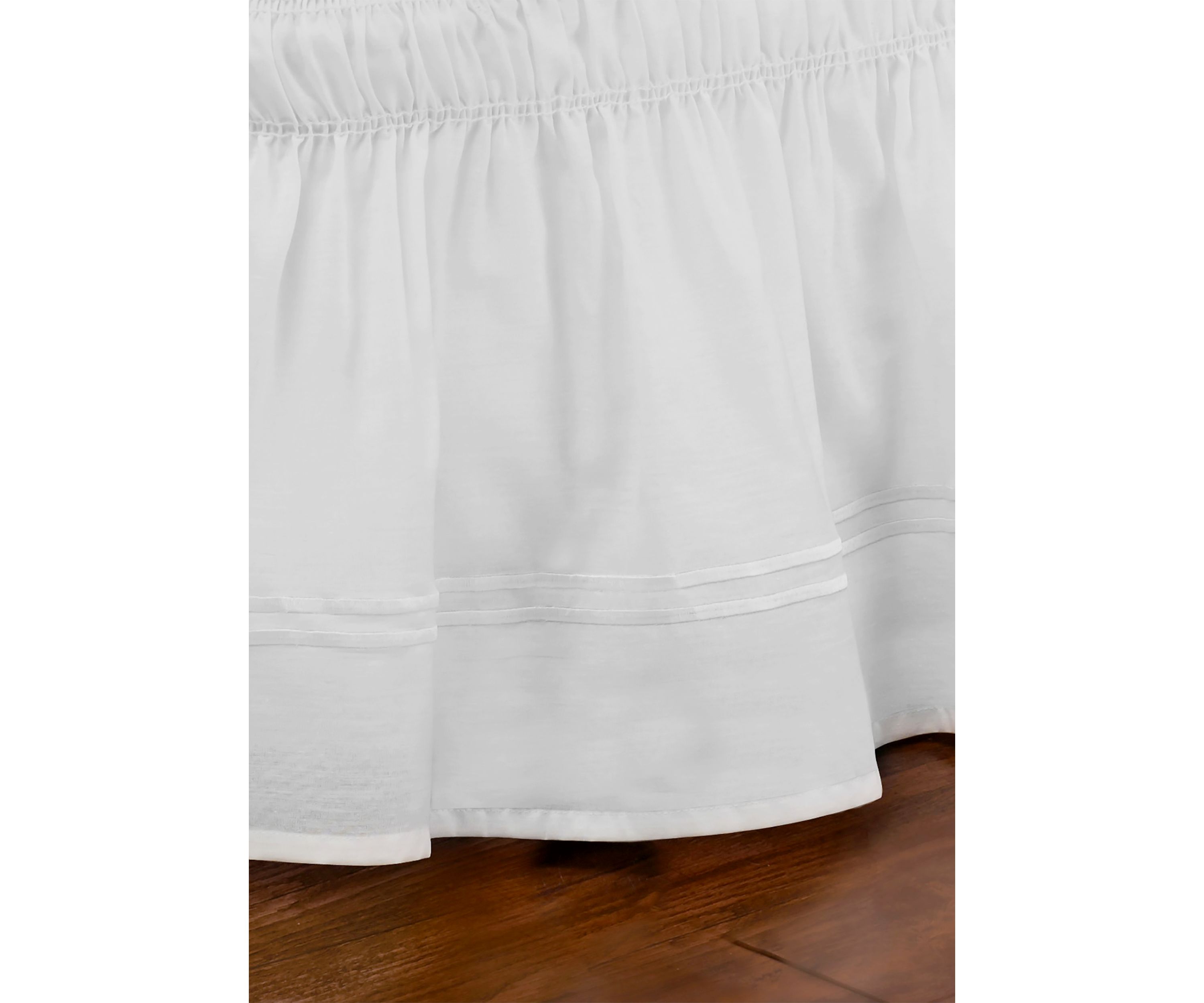Adjustable Baratta Stitch Embroidered Bed Skirt