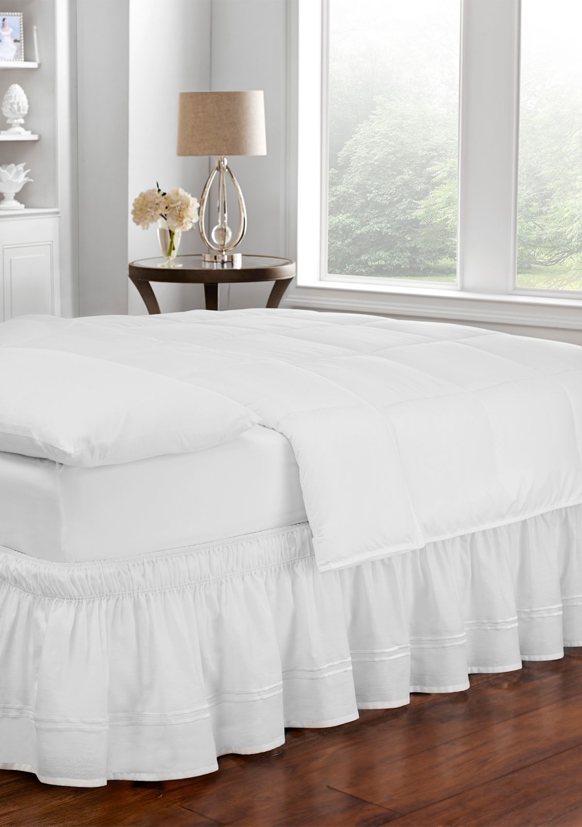 Adjustable Baratta Stitch Embroidered Bed Skirt