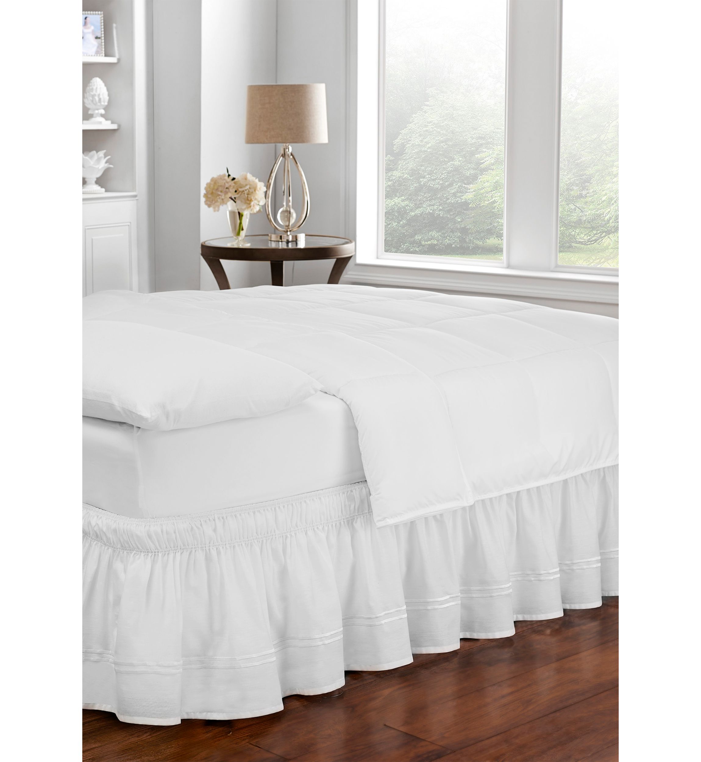 Adjustable Baratta Stitch Embroidered Bed Skirt