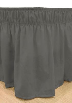 Wrap around solid ruffled bed skirt - easyfittm top