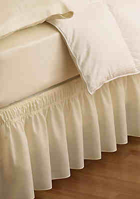 COTTAGE STITCH BED SKIRT WHITE DIAMOND QUILTED Twin Full Queen King BEDSKIRT 