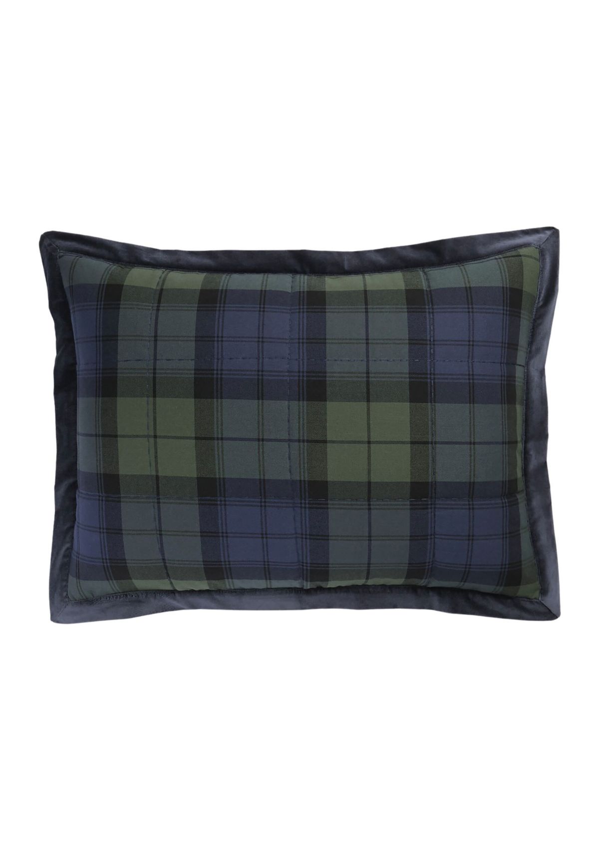 Royal Blue Plaid 3 Piece Quilt Set