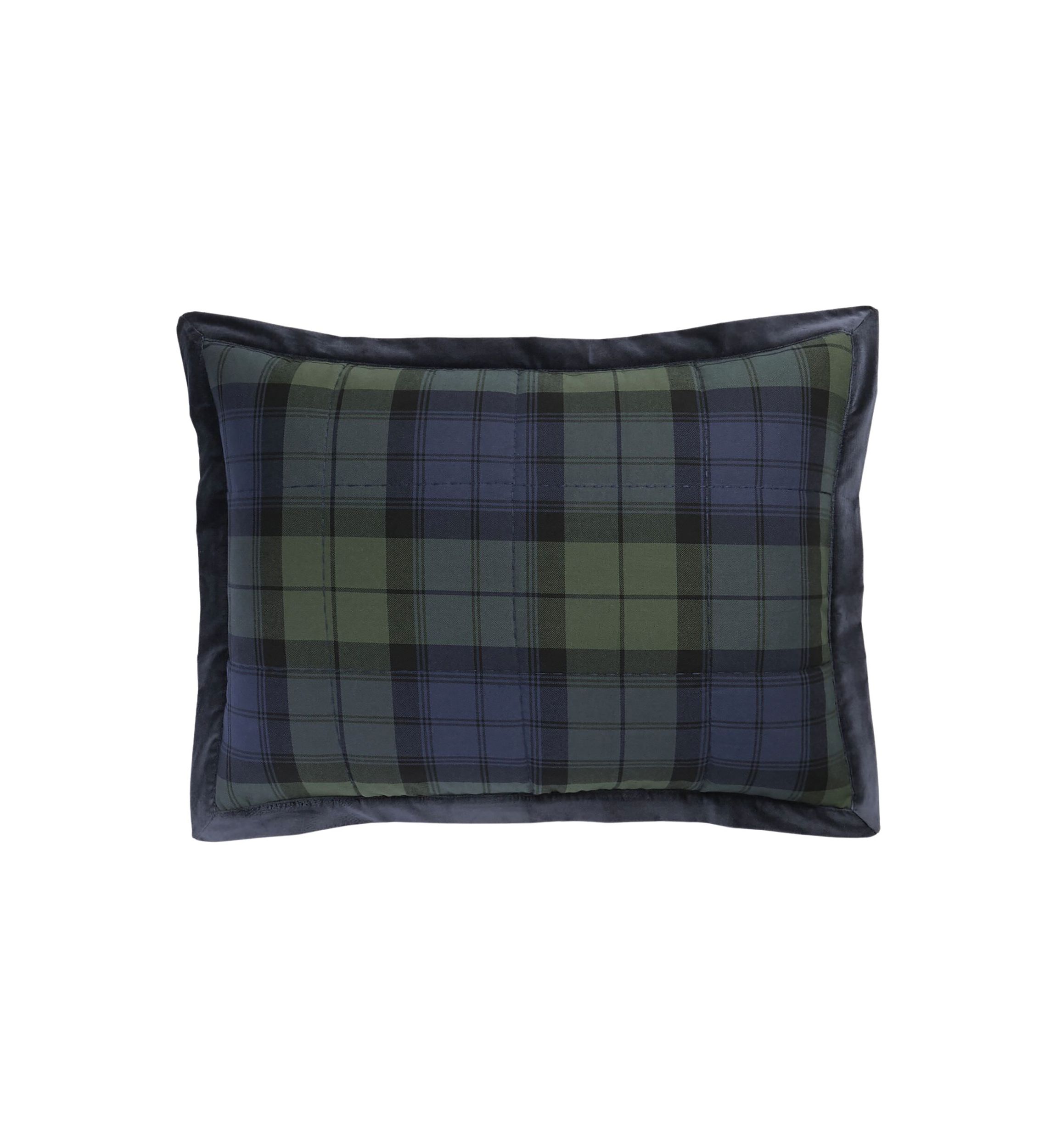 Royal Blue Plaid 3 Piece Quilt Set