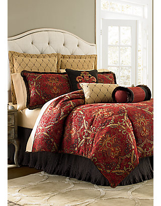 king comforter sets red with blue floral