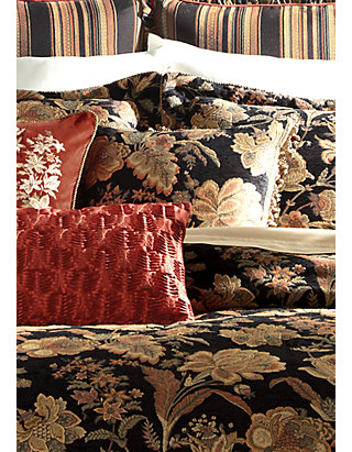 Raymond Waites Juliana Red Pleated Oblong Decorative Pillow 12 In