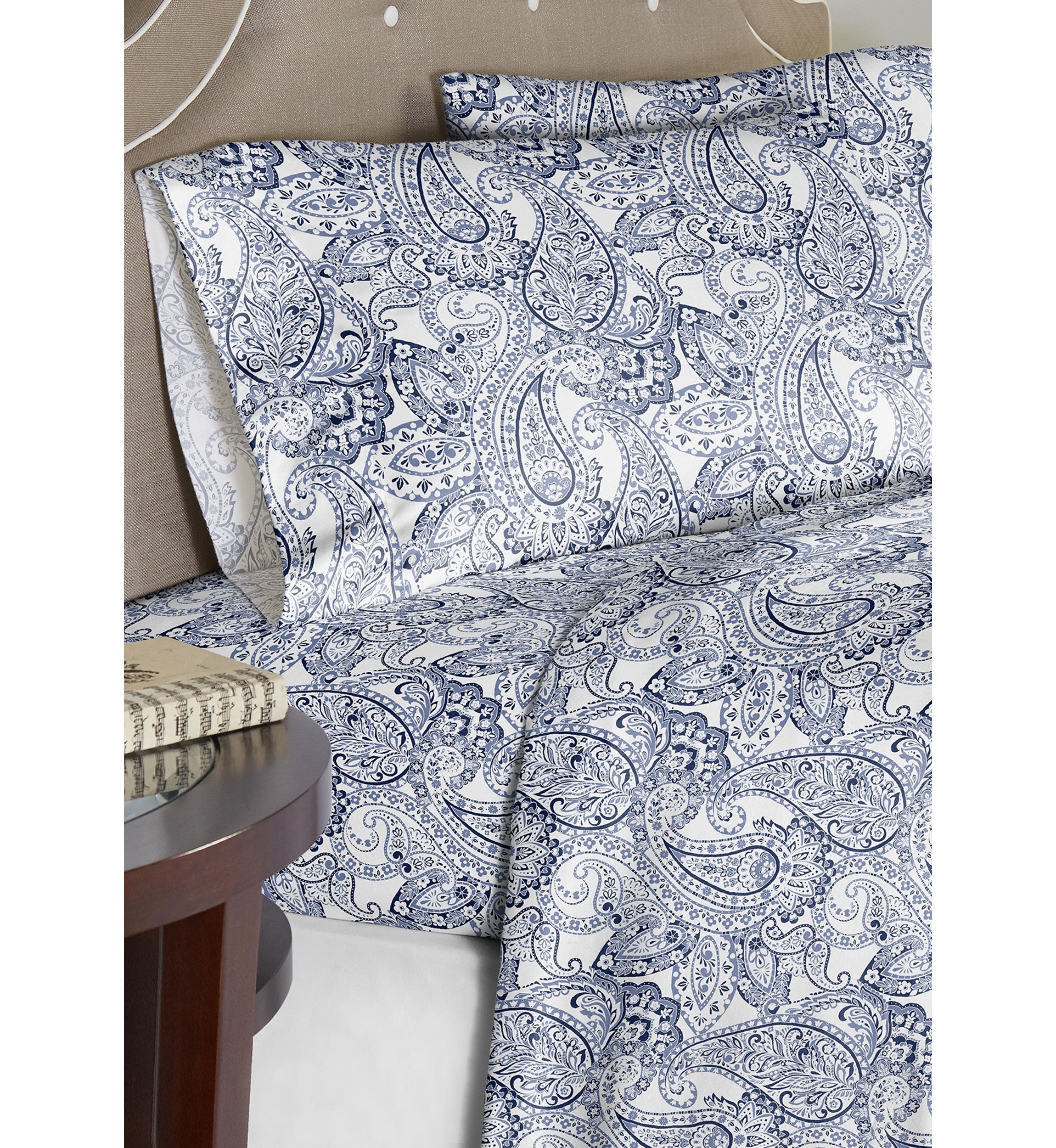 Boho Paisley Combed Cotton Printed Sheet Set