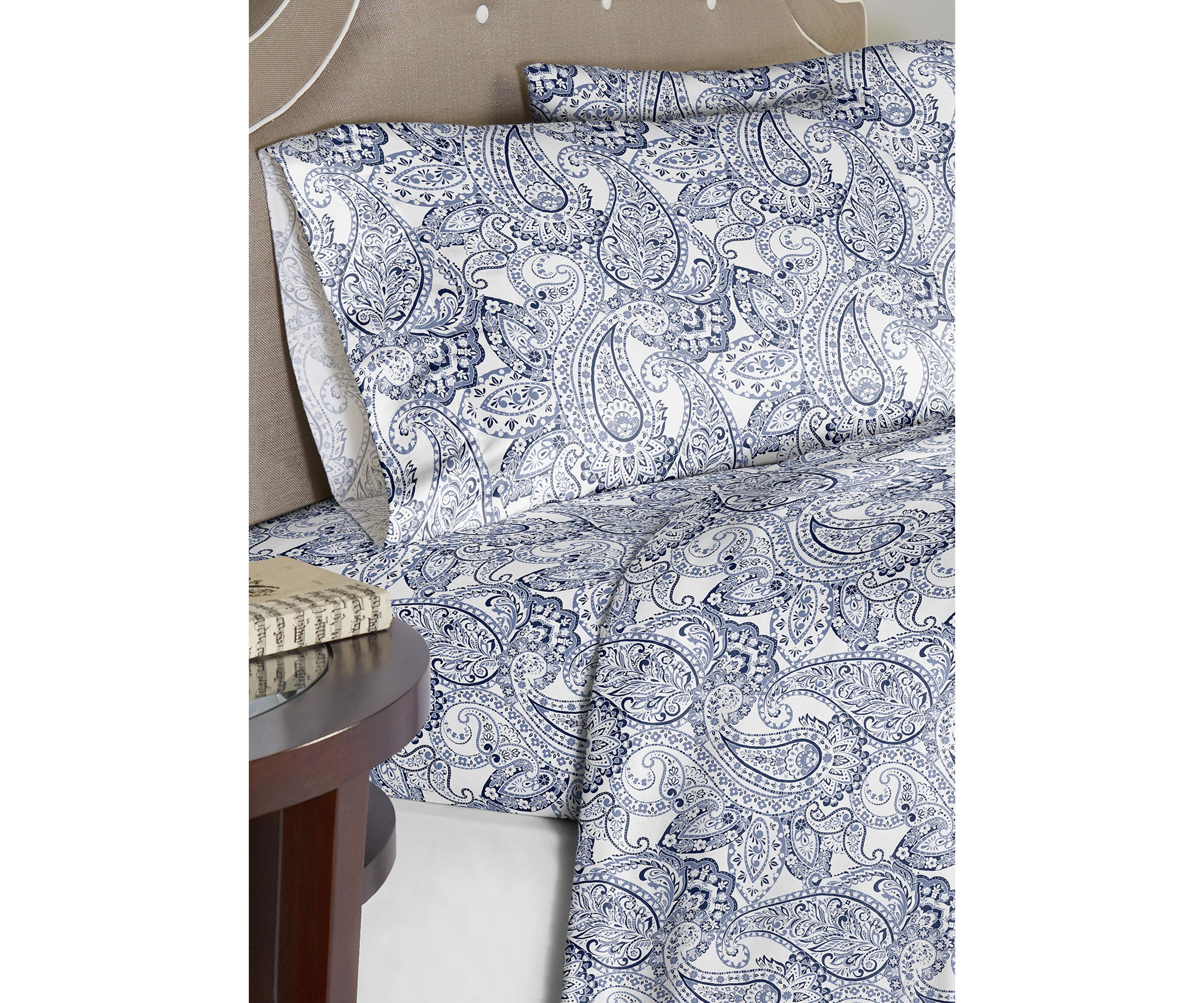 Boho Paisley Combed Cotton Printed Sheet Set