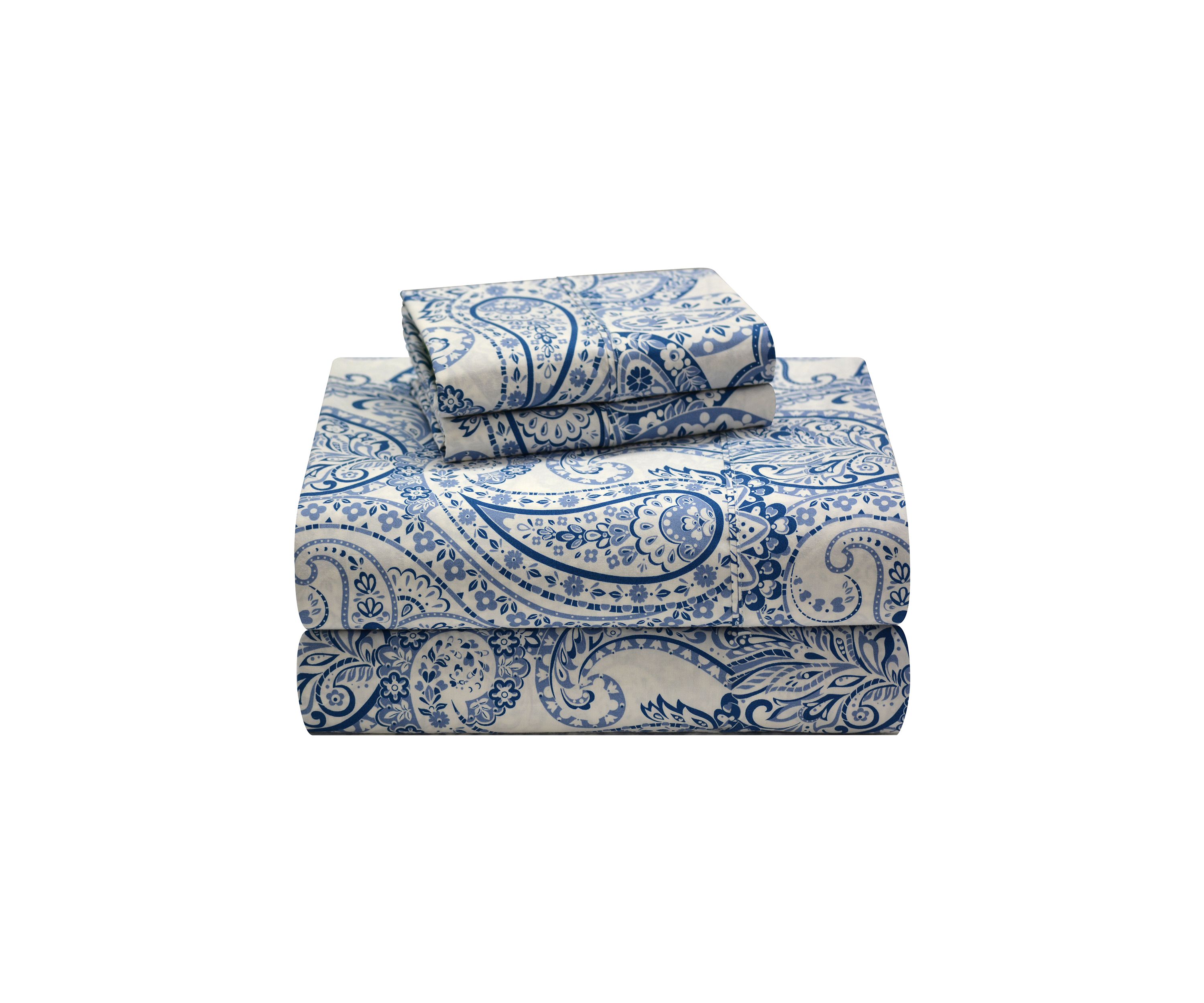 Boho Paisley Combed Cotton Printed Sheet Set