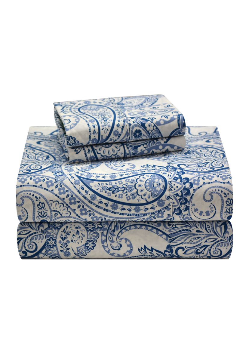 Boho Paisley Combed Cotton Printed Sheet Set