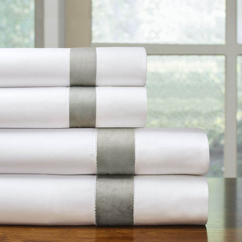 525 Thread Count 100% Cotton Banded Sheet Set