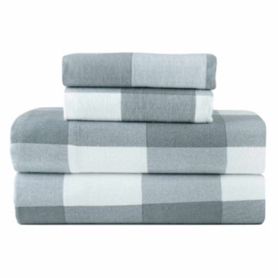 Pointehaven 180 GSM Brushed Cotton Printed Soft Flannel Deep Pocket Oversized Sheet Set, Queen