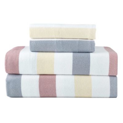 Pointehaven 180 GSM Brushed Cotton Printed Soft Flannel Deep Pocket Oversized Sheet Set, Queen