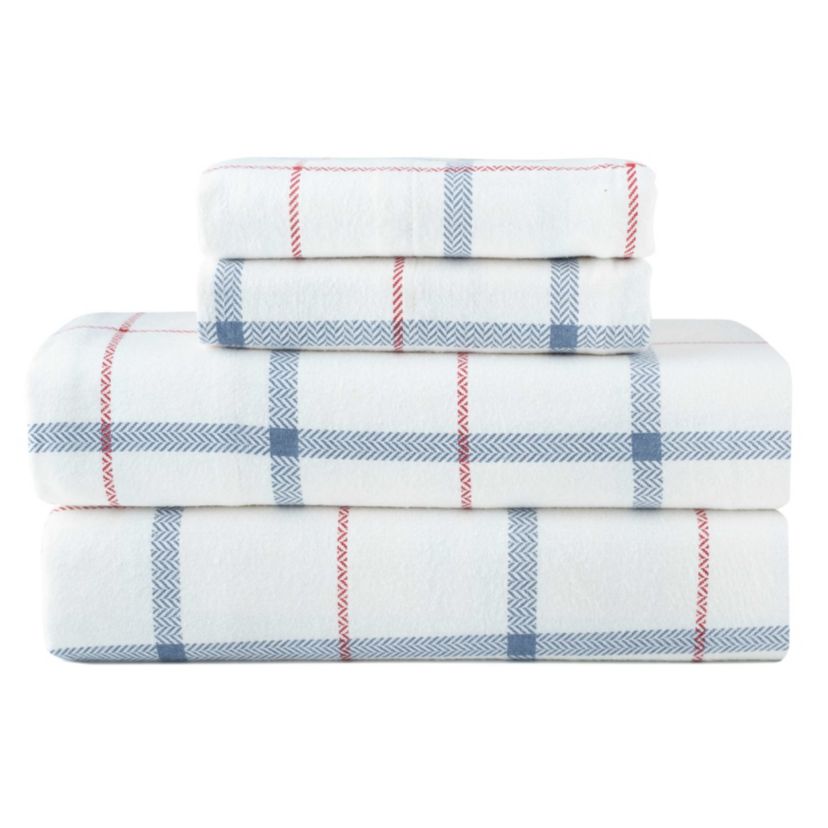 Pointehaven 180 GSM Brushed Cotton Printed Soft Flannel Deep Pocket Oversized Sheet Set