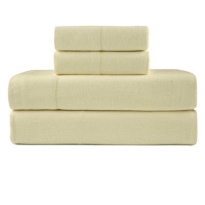 Pointehaven 180 GSM Brushed Cotton Solid Color Soft Flannel Deep Pocket Oversized Sheet Set, Full