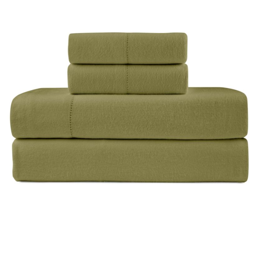 Pointehaven 180 GSM Brushed Cotton Solid Color Soft Flannel Deep Pocket Oversized Sheet Set