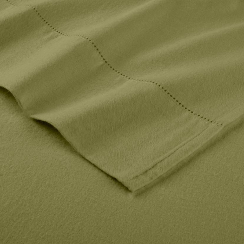 Pointehaven 180 GSM Brushed Cotton Solid Color Soft Flannel Deep Pocket Oversized Sheet Set