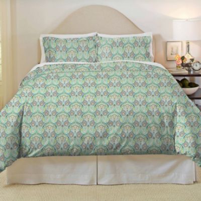Pointehaven 180 GSM Brushed Cotton Flannel Printed Duvet Set, Full/Queen