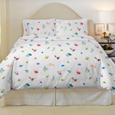 Pointehaven 180 GSM Brushed Cotton Flannel Printed Duvet Set, Twin