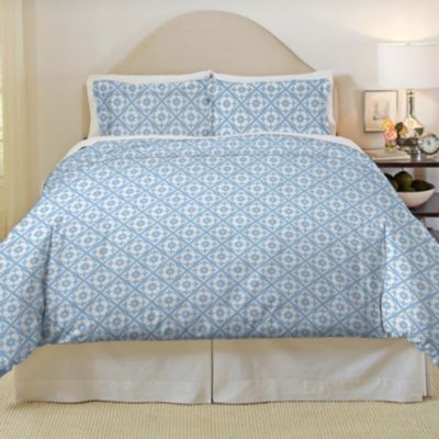 Pointehaven 180 GSM Brushed Cotton Flannel Printed Duvet Set, Full/Queen