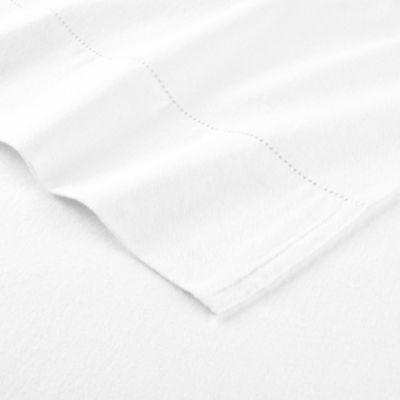 Pointehaven 180 GSM Brushed Cotton Solid Color Soft Flannel Pillowcases Pair, White, King