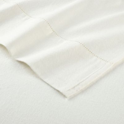 Pointehaven 180 GSM Brushed Cotton Solid Color Soft Flannel Pillowcases Pair, Ivory, King