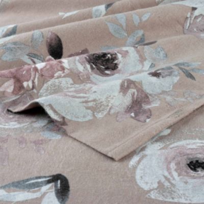 Pointehaven 180 GSM Brushed Cotton Fashion Prints Soft Flannel Pillowcases Pair, Dusty Rose, Standard