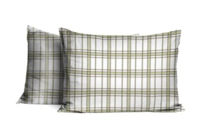 Pointehaven 170 GSM Over-Sized Brushed Cotton Solid and Print Pillowcases, Sage, King