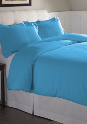 Pointehaven Superior Weight Cotton Flannel Duvet Set, Full/Queen