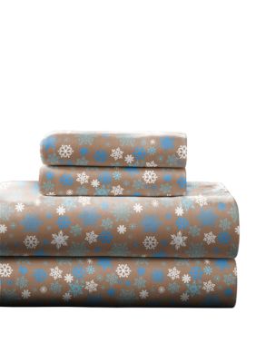 Pointehaven Heavy Weight Cotton Flannel Sheet Set, Brown, California King