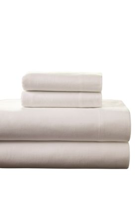 Pointehaven Heavy Weight Cotton Flannel Sheet Set, Beige, King