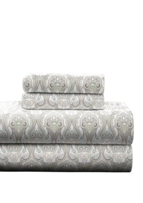 Pointehaven Heavy Weight Cotton Flannel Sheet Set, Green, Twin