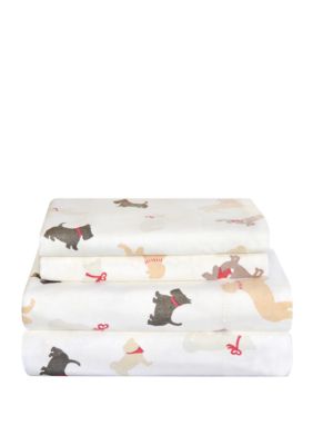 Pointehaven Heavy Weight Cotton Flannel Sheet Set, White, Twin/Twin XL