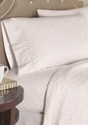 Pointehaven 200 Thread Count Percale Cotton Duvet Set, Pink, Twin -  0810001150860