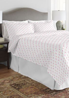 Pointehaven 200 Thread Count Percale Cotton Quilt Set, Pink, Full/Queen -  0810001151140